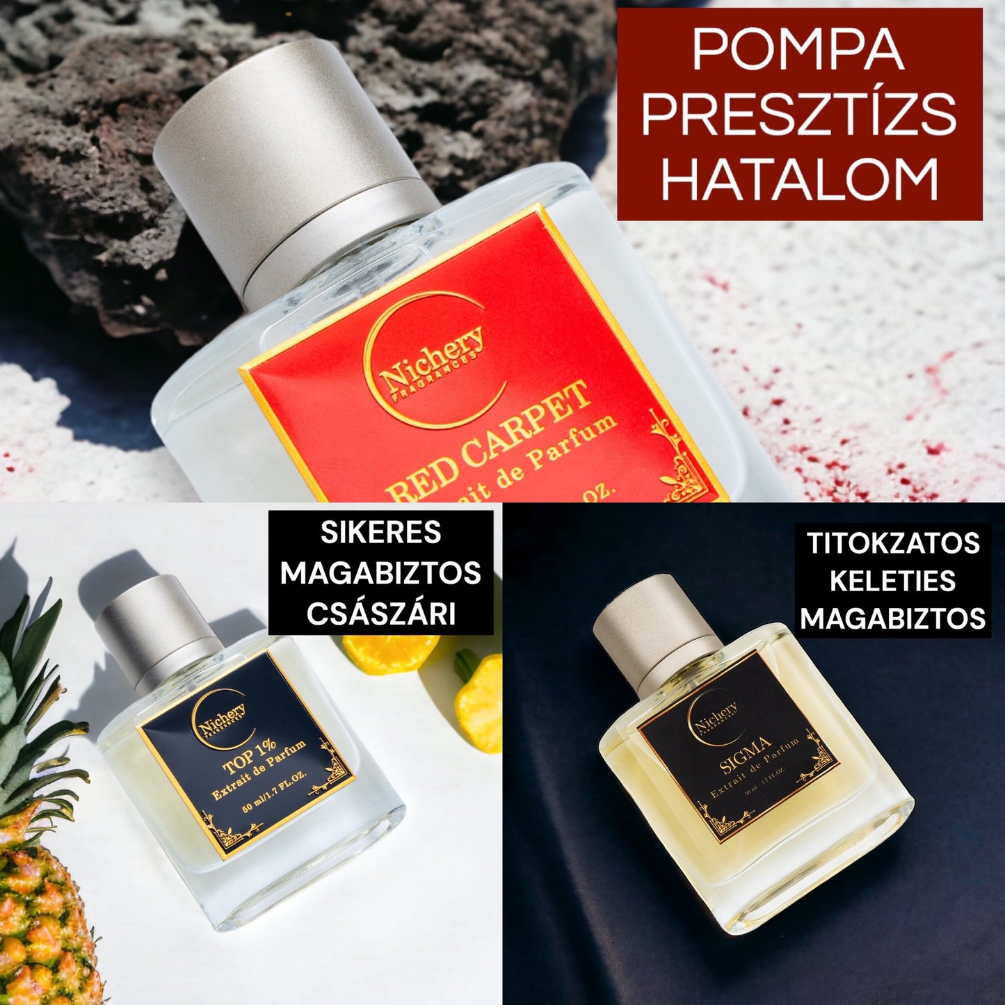 3x50ml Parfüm csomag Férfi&Unisex: Red Carpet-Top 1%-Sigma