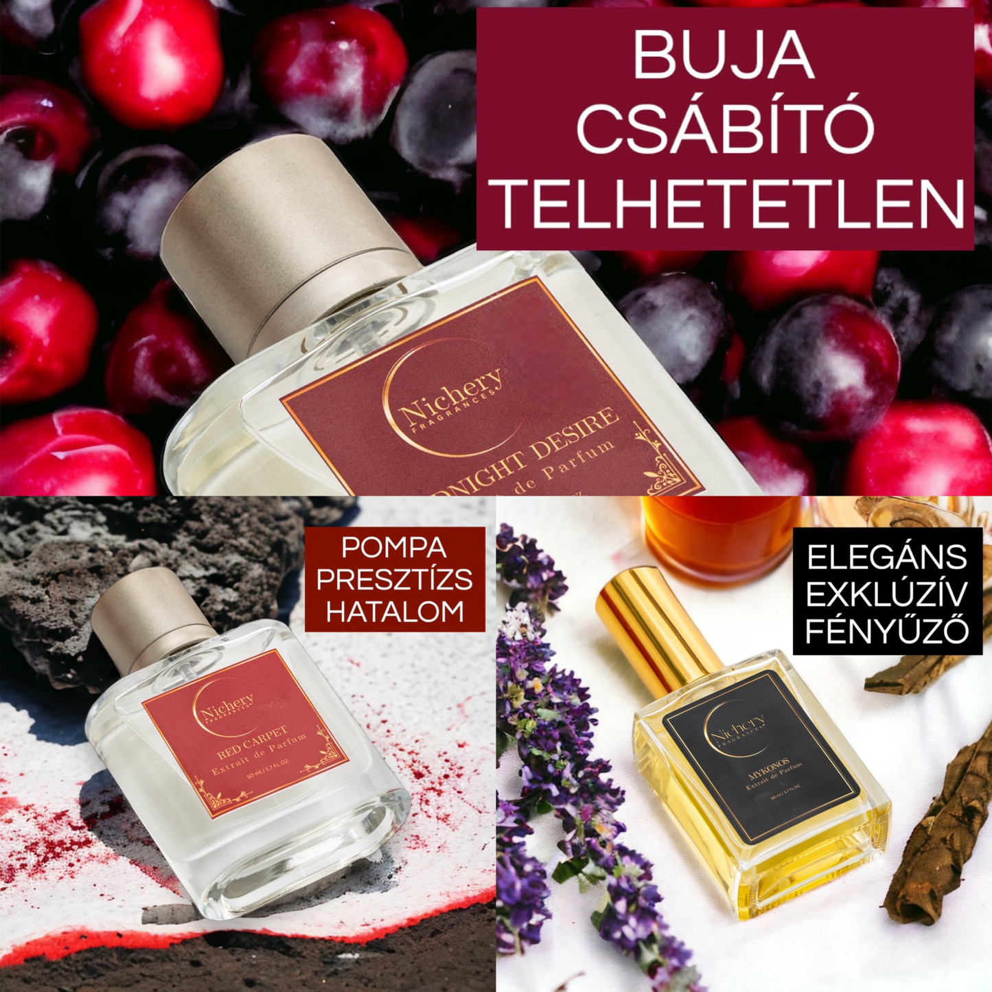 Parfüm csomag 3x50ml Unisex - Mykonos & Midnight Desire & Red Carpet