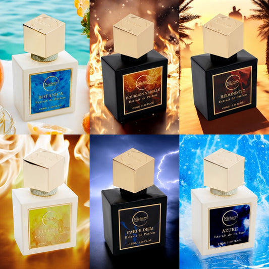 6x2 ml Férfi&Unisex csomag: Botanica-Bourbon Vanille-Hedonistic-Euphoria-Carpe Diem-Azure