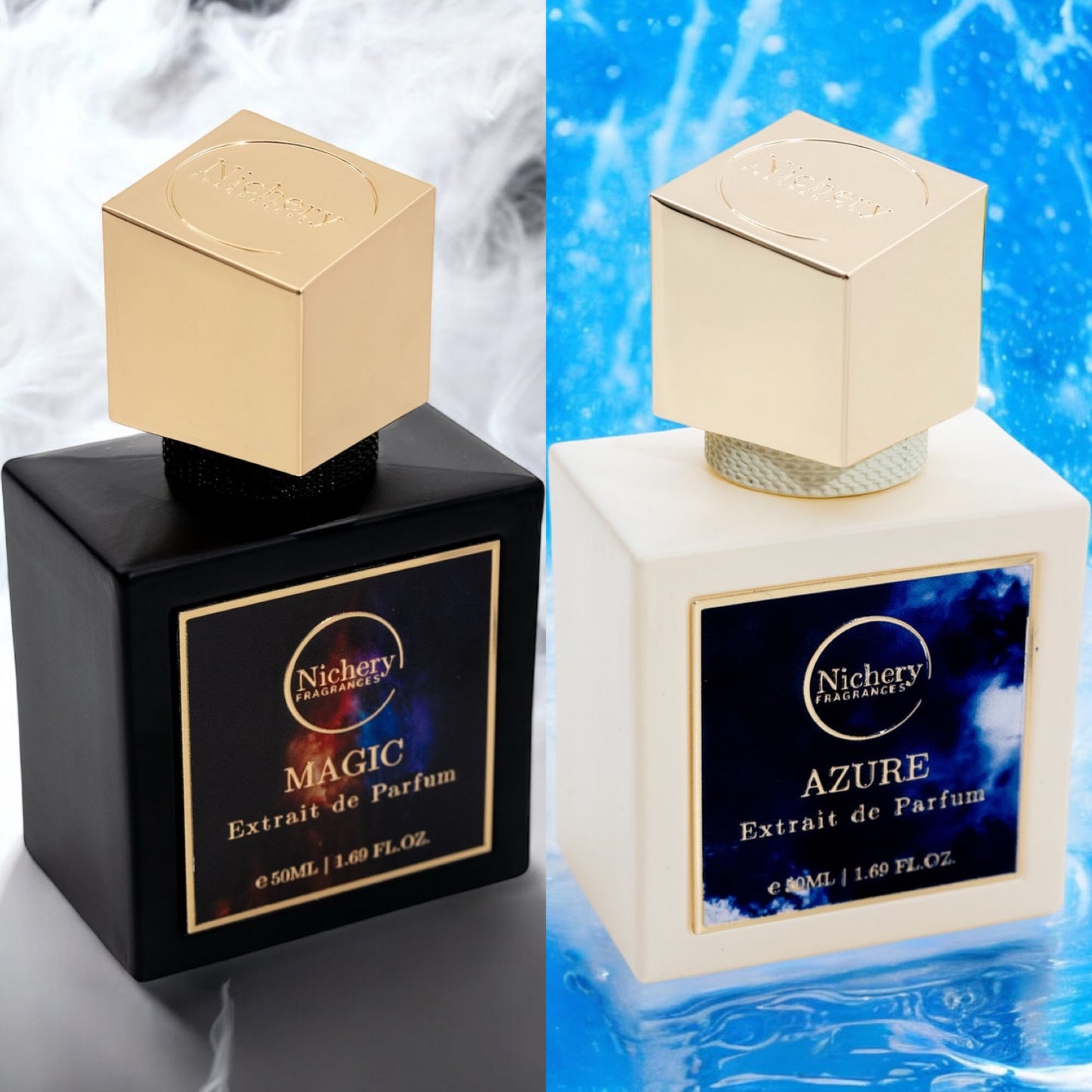 Férfi & Unisex parfüm csomag: Azure+Magic 2x50ml