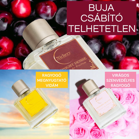 3x50ml Parfüm csomag Női & Unisex: Shine Like a Diamond - Charming Beauty - Cairo
